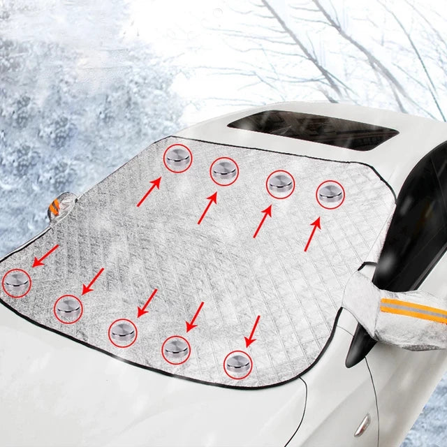 Car Front Snow Frost Cover Windshield Sunshade Protector Outdoor Waterproof Winter Anti Ice Auto Automobiles Exterior Cover