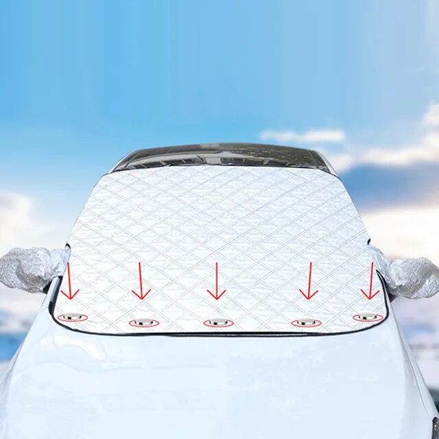 Car Front Snow Frost Cover Windshield Sunshade Protector Outdoor Waterproof Winter Anti Ice Auto Automobiles Exterior Cover